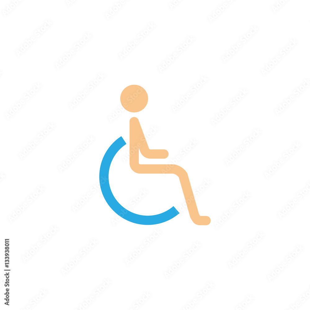 Handicapped and invalid solid icon, Human on wheelchair and disabled sign, vector graphics, a colorful linear pattern on a white background, eps 10. Handicapped and invalid solid icon, Human on wheelchair and disabled sign, vector graphics, a colorful linear pattern on a white background, eps 10.