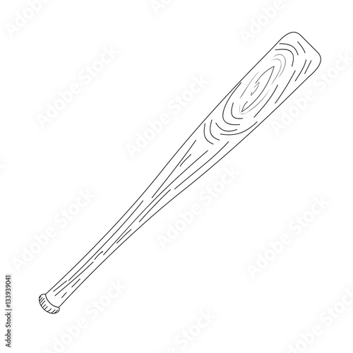 Isolated baseball bat