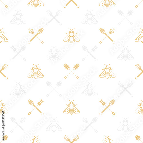 Honey Seamless Pattern