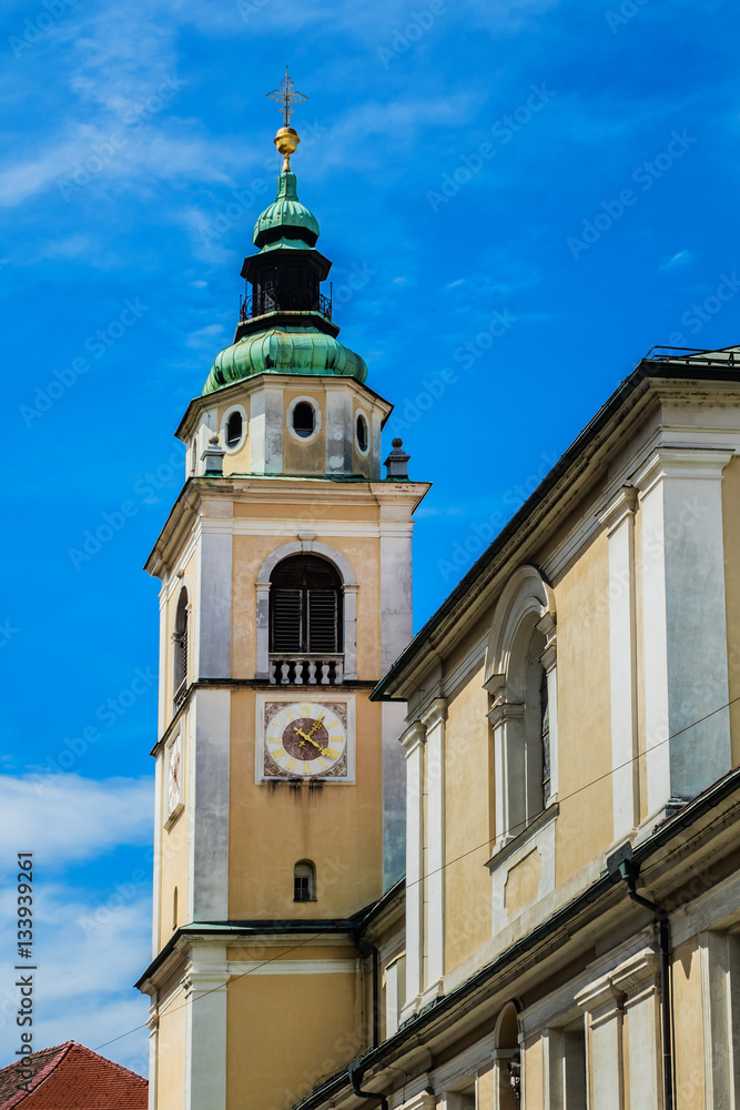 St Nicholas Cathedral (Cerkev sv Nikolaja). Ljubljana, Slovenia.