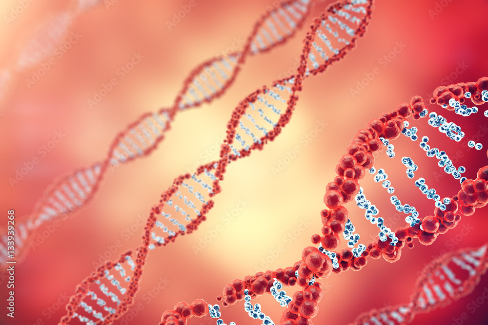 Digital illustration DNA structure in colourful background. Medicine concept 3d rendering Digital illustration DNA structure in colourful background. Medicine concept 3d rendering
