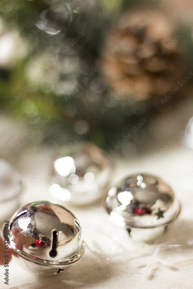 A beautiful christmas spirit background composition with a coffee -sup and jingle bells. A beautiful christmas spirit background composition with a coffee -sup and jingle bells.