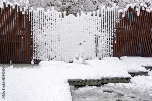 Fotografija Snow Covered Park in Portland, Oregon