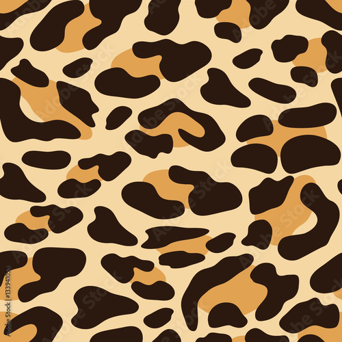 Leopard skin pattern. Seamless - leopard. Vector.