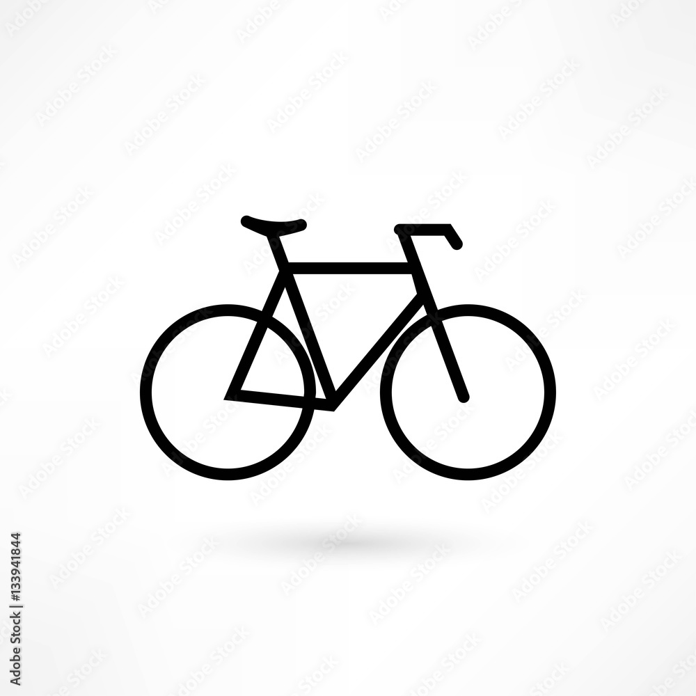 Obraz premium Bicycle icon on white background