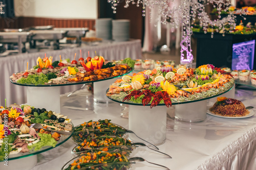 catering wedding event plate service photo