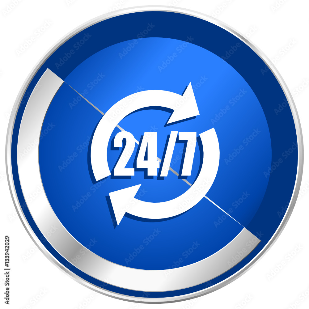 Service silver metallic web and mobile phone vector icon. Service silver metallic web and mobile phone vector icon.
