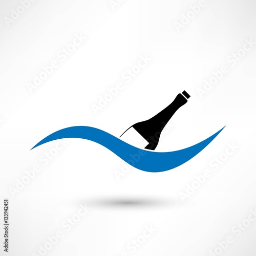 bottle in the sea Icon