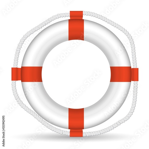 lifebelt, lifebuoy isolated on white