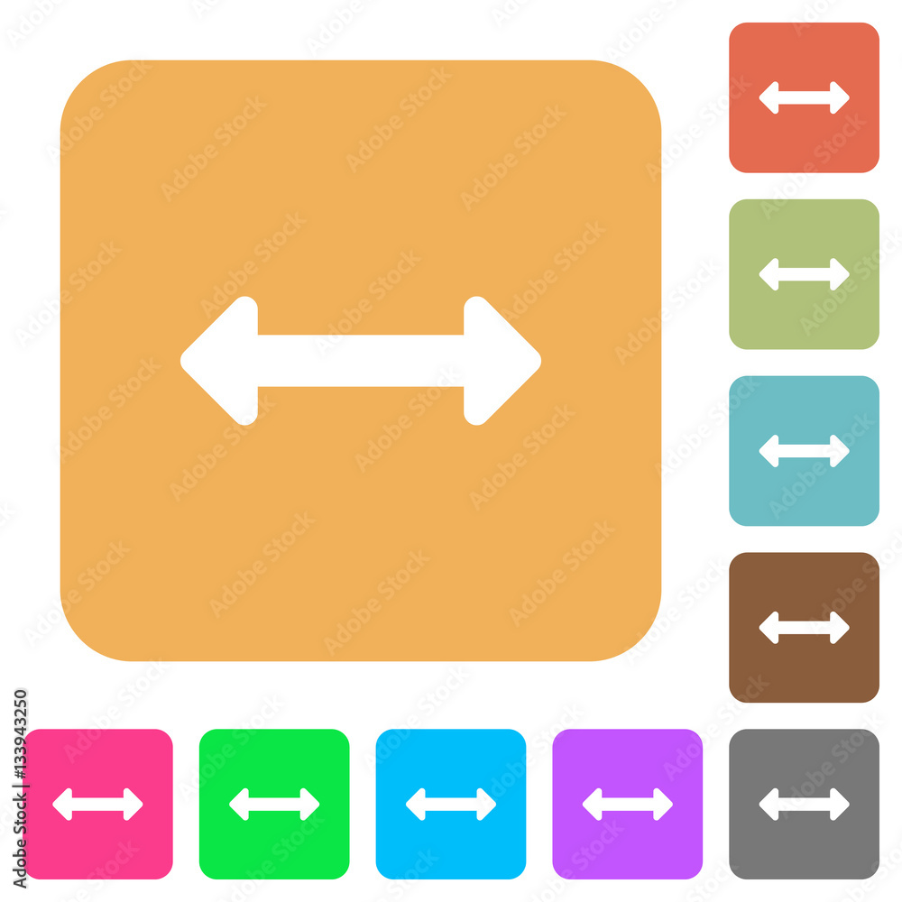 Resize horizontal rounded square flat icons Resize horizontal rounded square flat icons