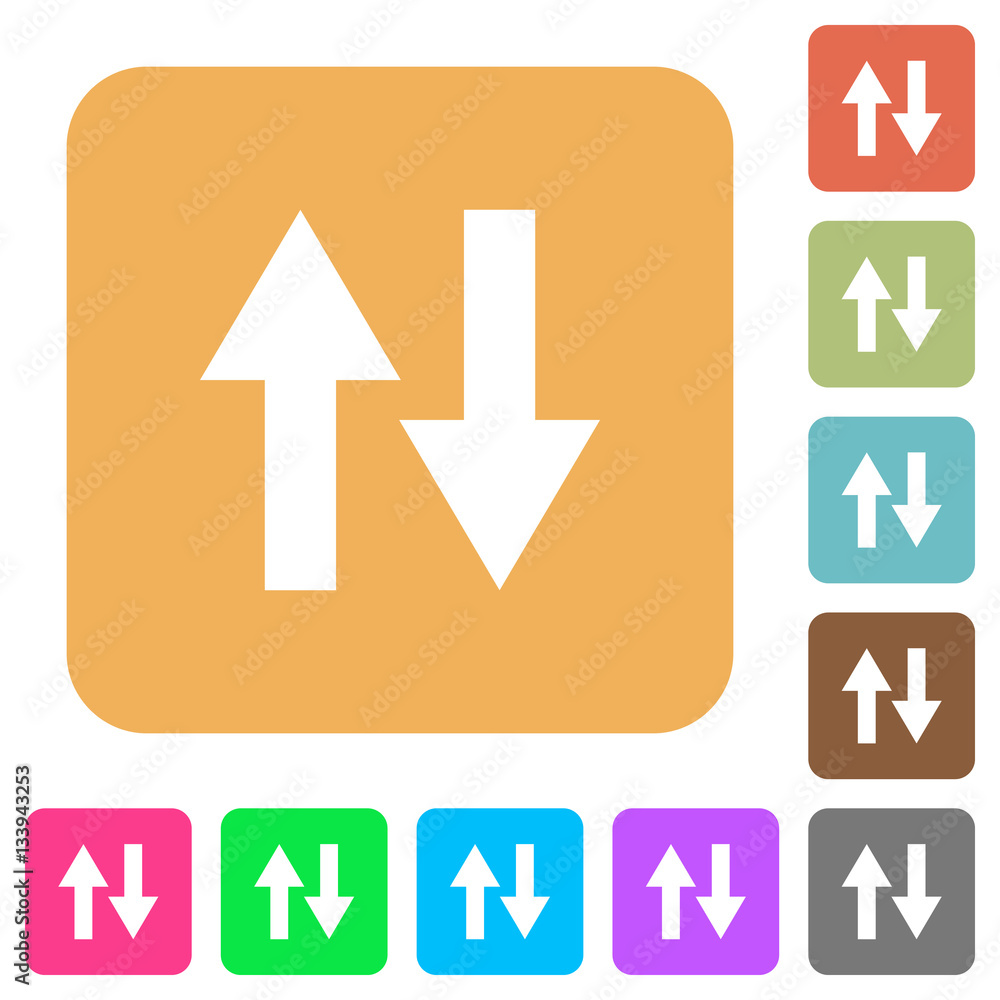 Data traffic rounded square flat icons Data traffic rounded square flat icons