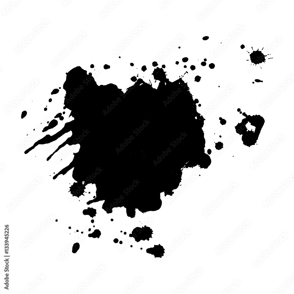 Abstract black ink blot background. Abstract black ink blot background.
