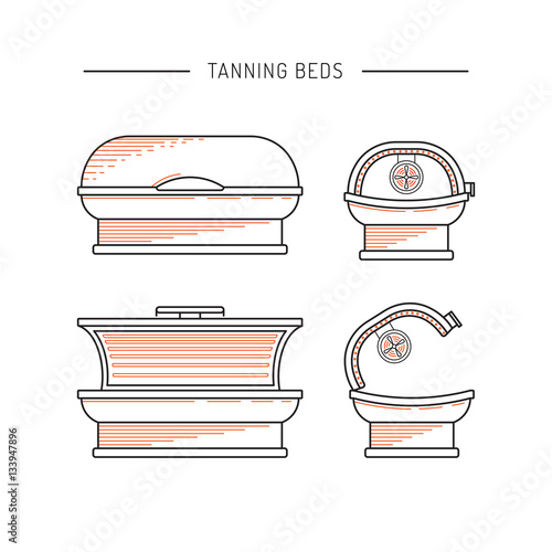 Equipment for tanning studios and beauty salons Solarium, tanning bed.