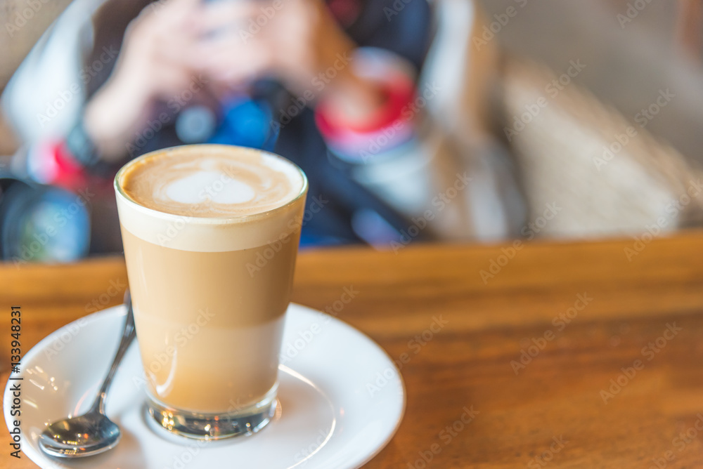 A cup of coffee. A cup of coffee.