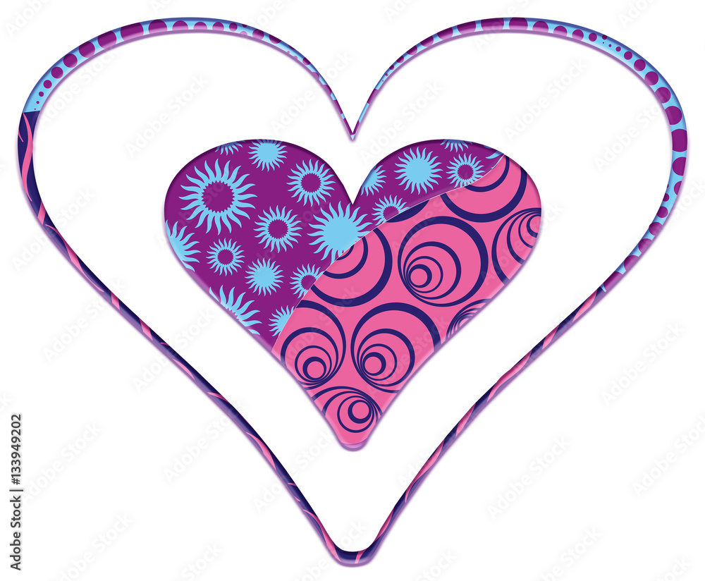 Saint-Valentin coeur rose pour dire je t'aime Valentine days heart corazón