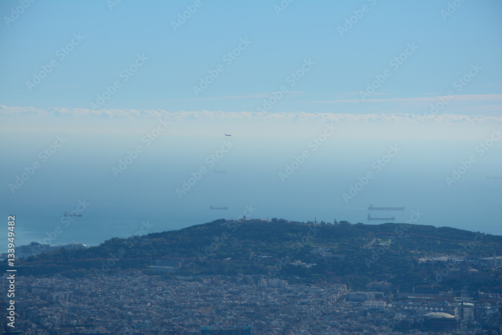 Aerial view of Barcelona city in Spain. Aerial view of Barcelona city in Spain.
