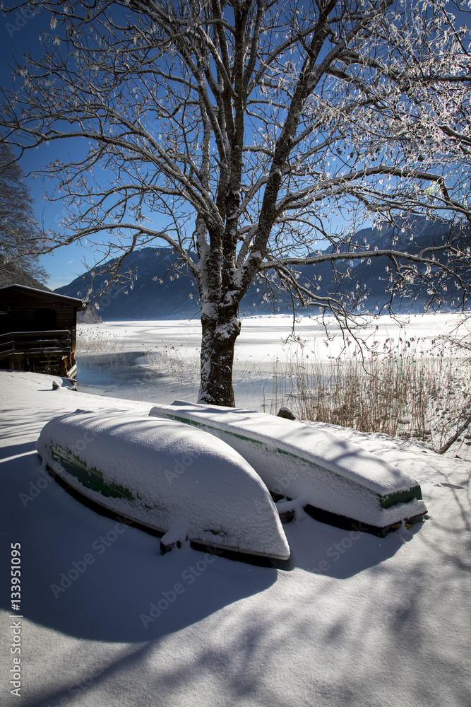 Winter am Weissensee in Kärnten,Österreich