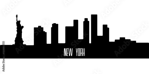 Isolated silhouette of New York