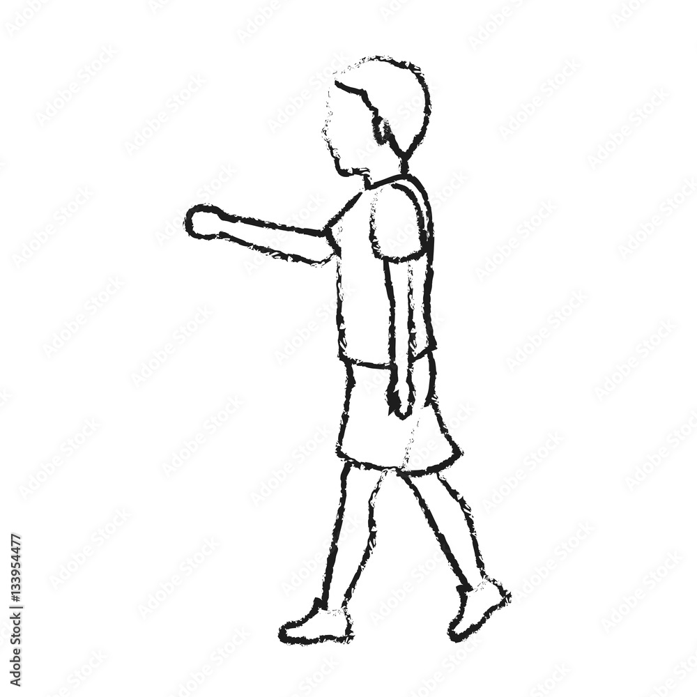 Fototapeta premium man walking cartoon icon over white background. vector illustration