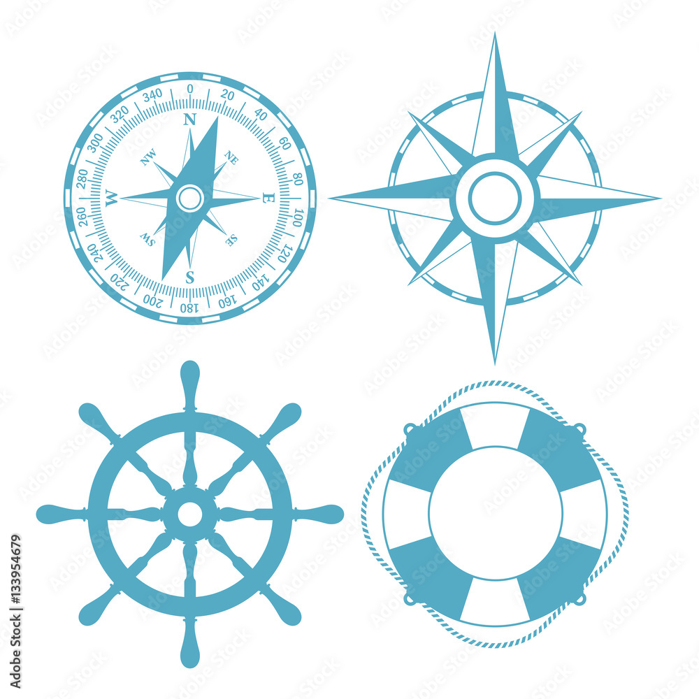 Navigatoin maritime vector icon set Navigatoin maritime vector icon set