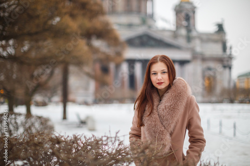 Beauty Model, Street fashion, Winter Dress 