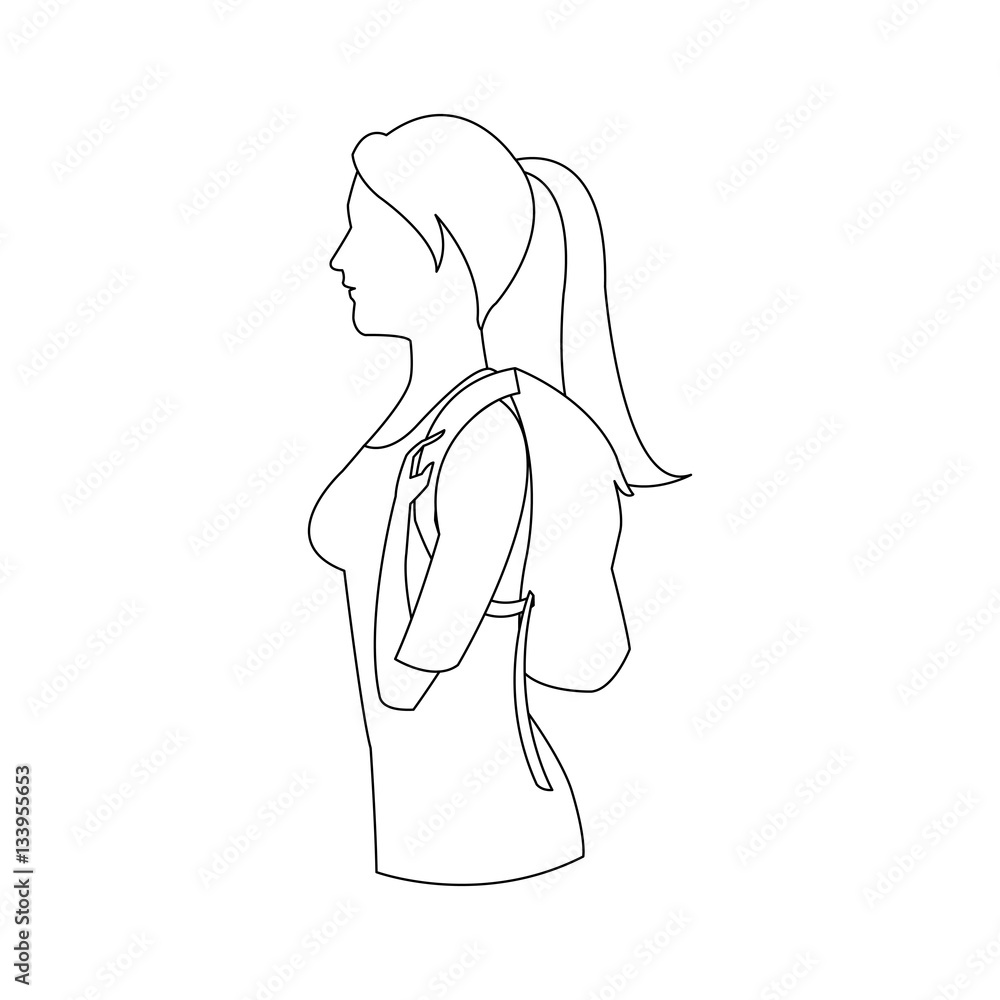 woman cartoon icon over white background. vector illustration woman cartoon icon over white background. vector illustration
