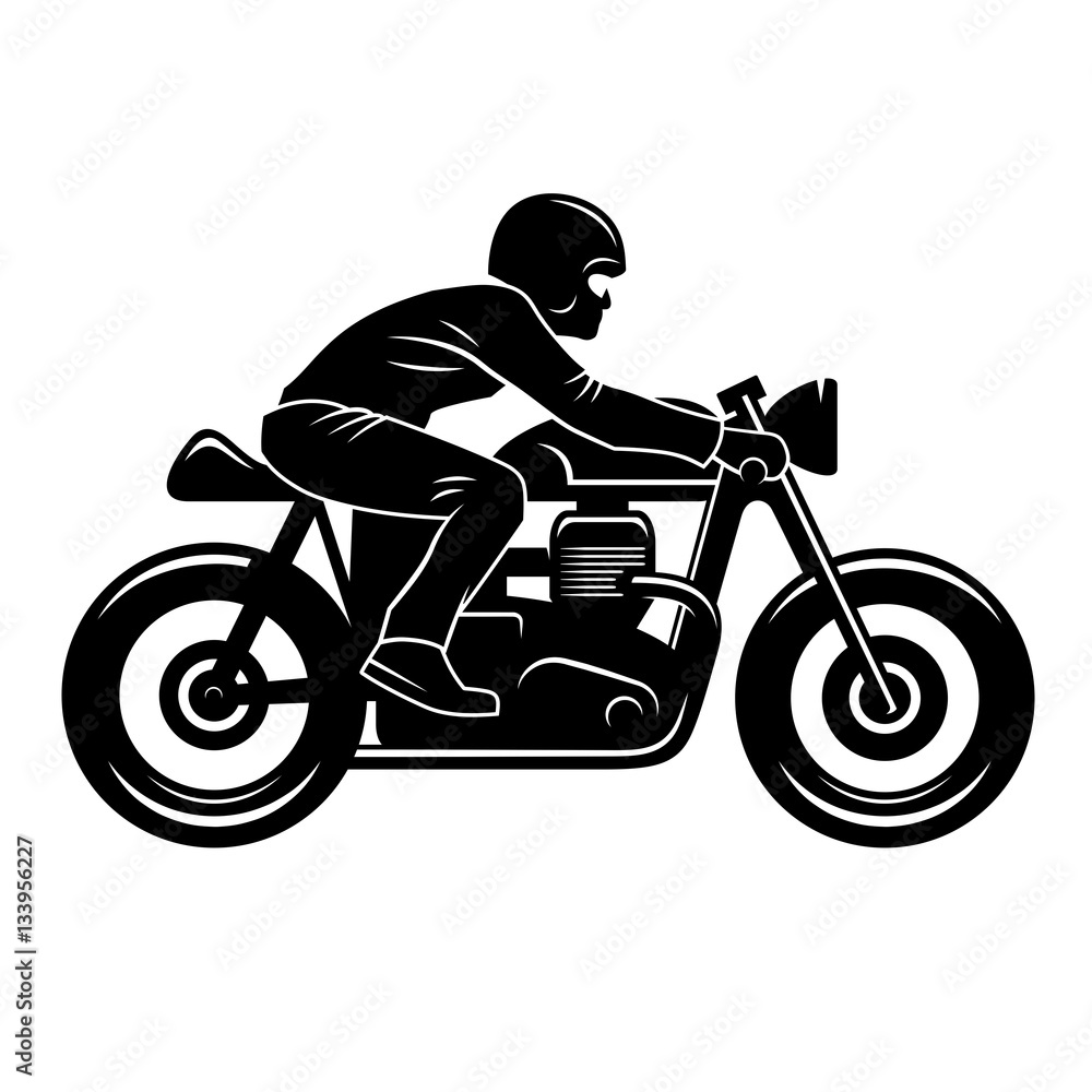 Naklejka premium Cafe Racer Silhouette 001