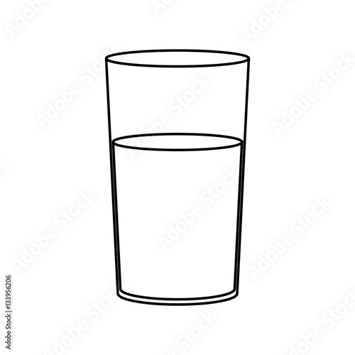 glass of water icon over white background. vector illustration