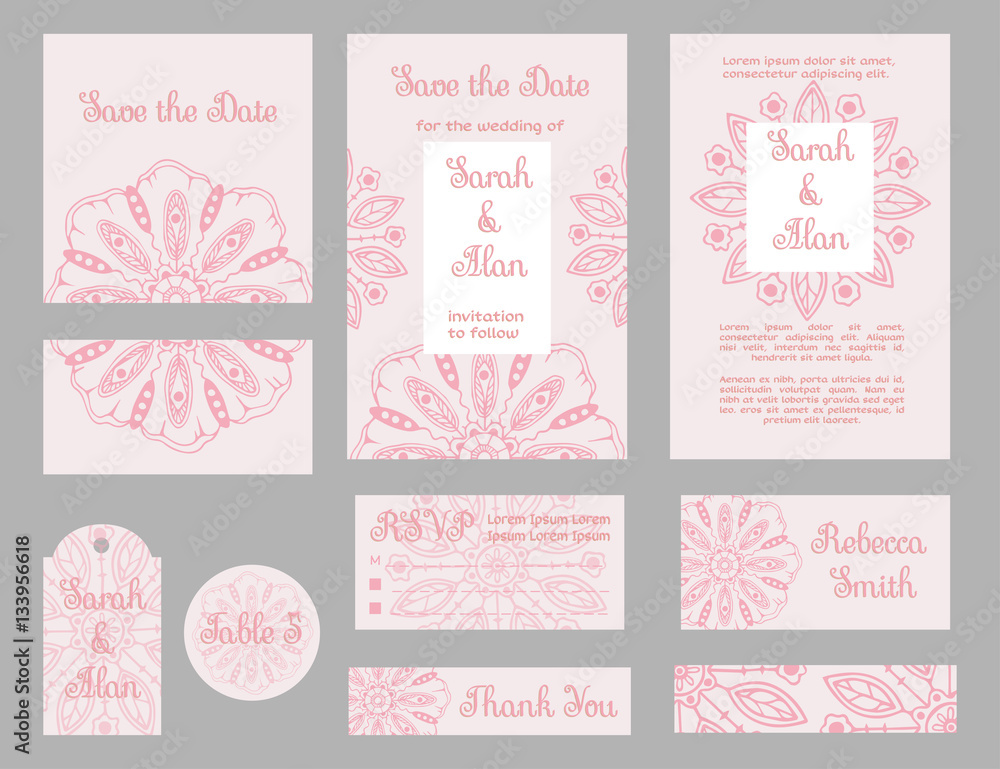 wedding invitation floral template collection wedding invitation floral template collection
