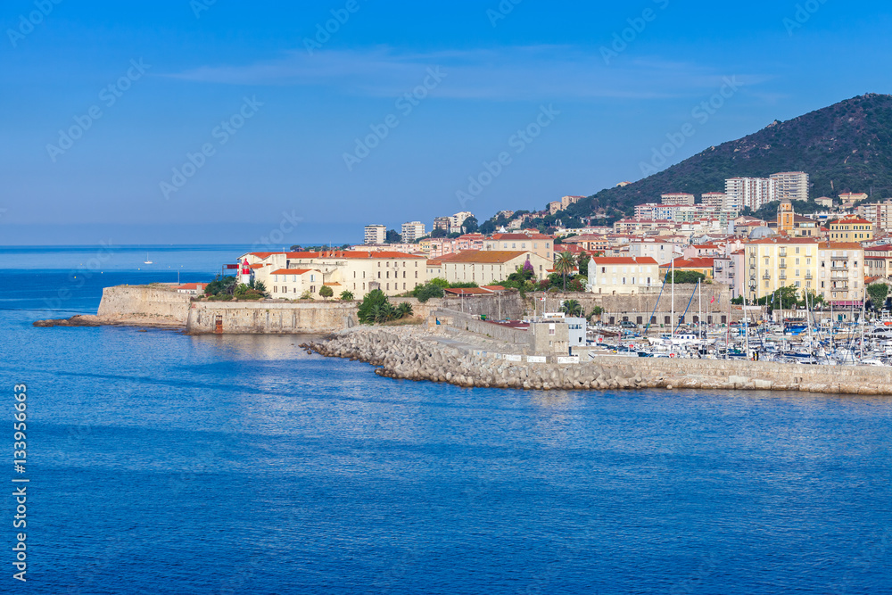 Ajaccio. Coastal cityscape, Corsica