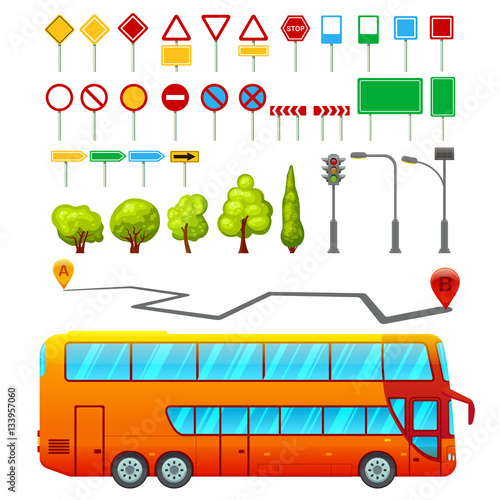 City Transport Elements Set