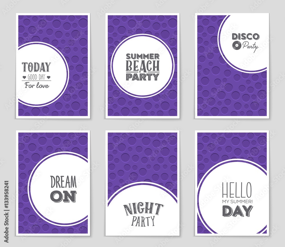 Naklejka premium Abstract vector layout background set. For art template design, list, page, mockup brochure theme style, banner, idea, cover, booklet, print, flyer, book, blank, card, ad, sign, sheet,, a4.