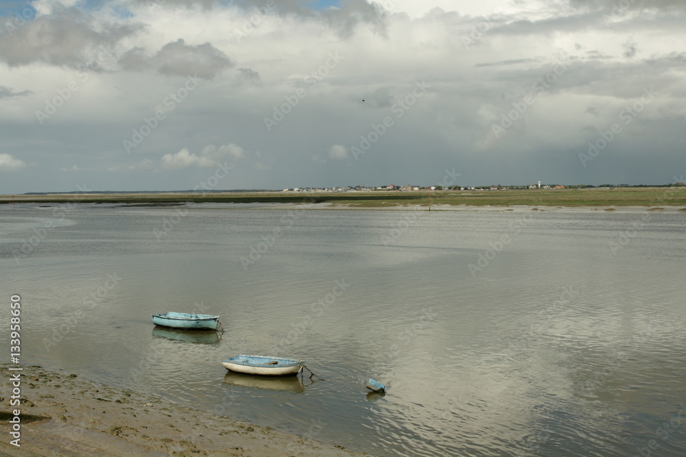 Barque en baie de Somme,Picardie Barque en baie de Somme,Picardie