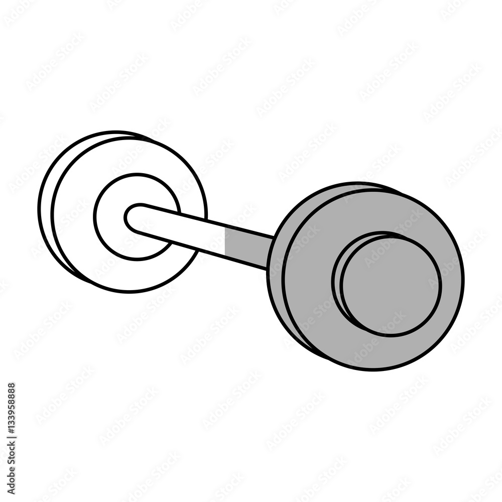 dumbbell icon over white background. vector illustration dumbbell icon over white background. vector illustration