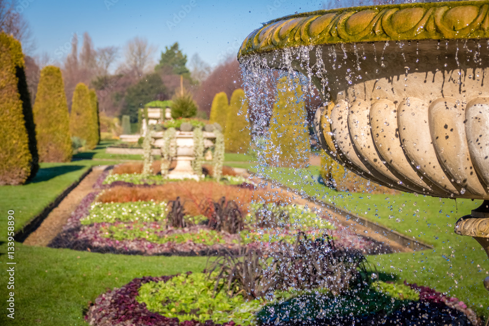 Elegant Fountain With Dripping Water in Regents Park, London UK Stock ...