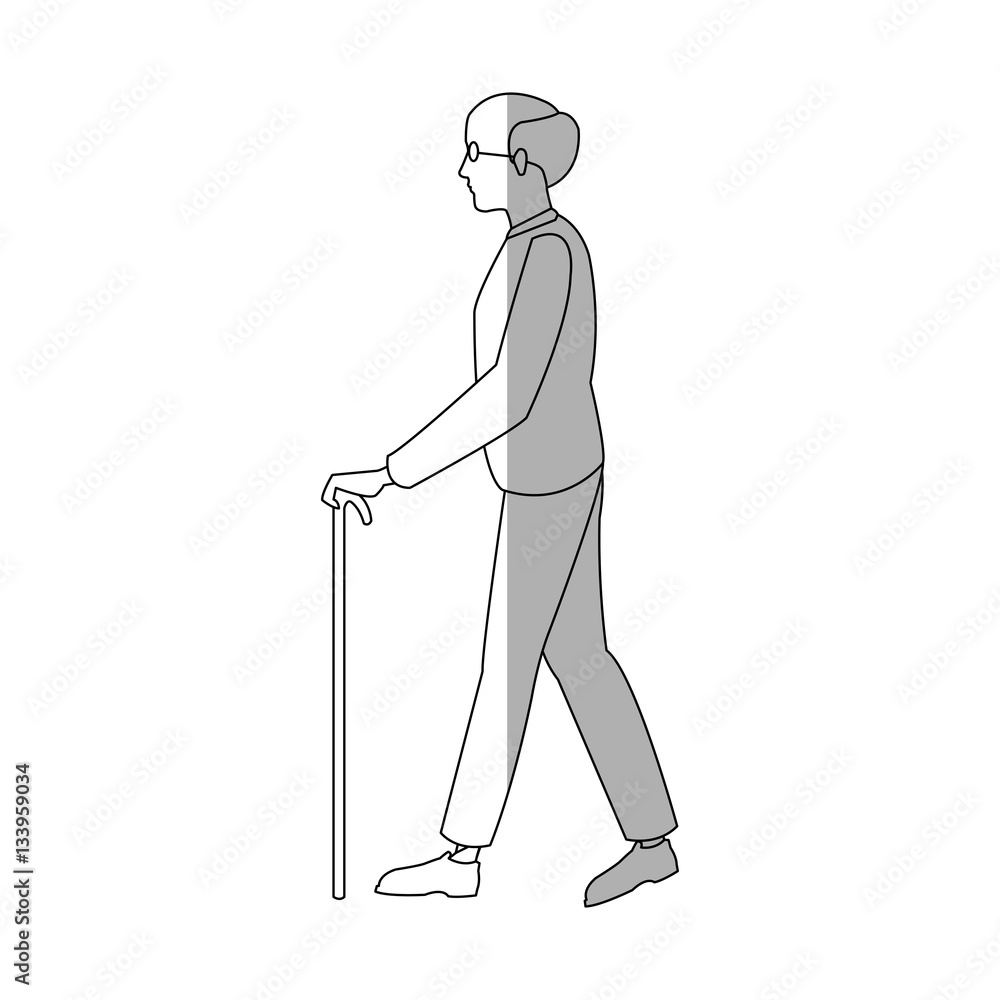 old man cartoon icon over white background. vector illustration old man cartoon icon over white background. vector illustration