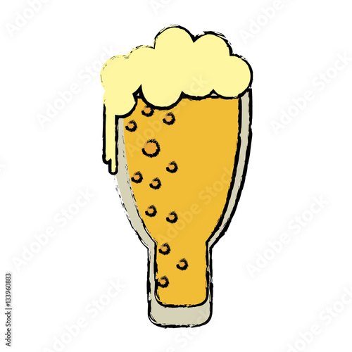 cartoon saint patrick day frosty glass beer celebration vector illustration eps 10