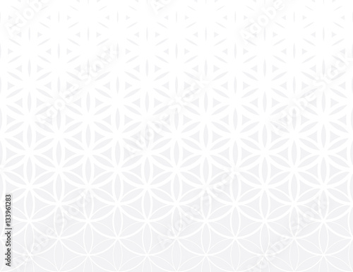 Abstract sacred geometry gray gradient flower of life halftone subtle pattern