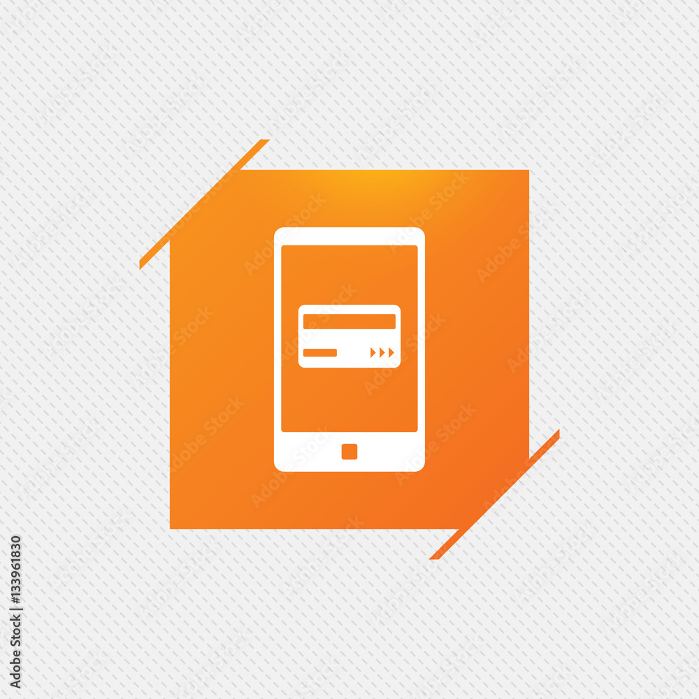 Mobile payments icon. Smartphone with card. Mobile payments icon. Smartphone with card.