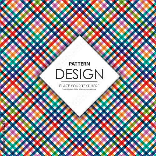Simple geometric vector pattern - lines on white background