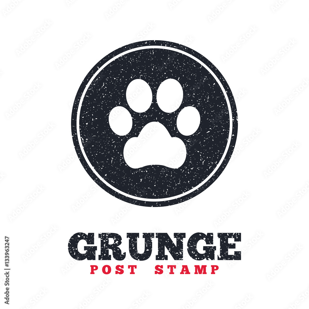 Dog paw sign icon. Pets symbol. Dog paw sign icon. Pets symbol.