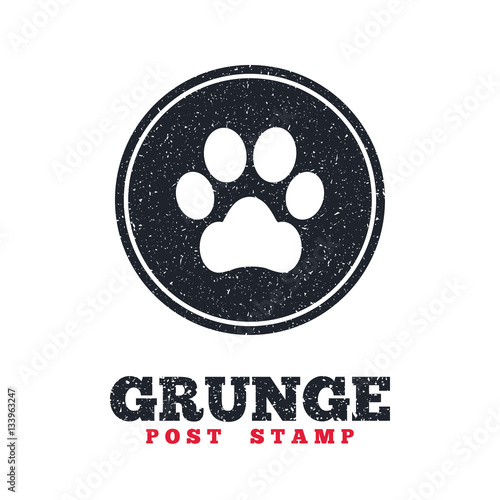 Dog paw sign icon. Pets symbol.