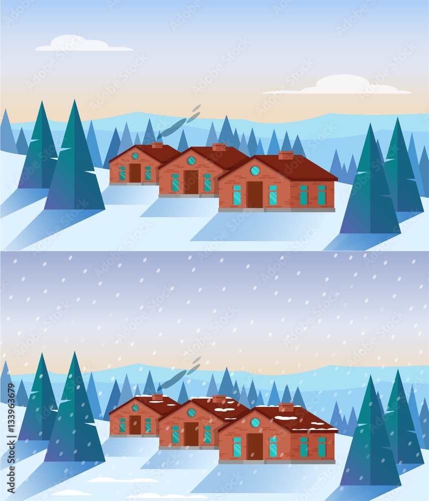 Winter background. Winter landscape vector