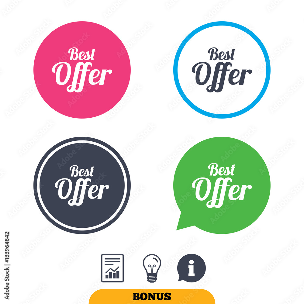 Best offer sign icon. Sale symbol. Best offer sign icon. Sale symbol.