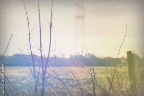 Empty countryside on a cold winters afternoon