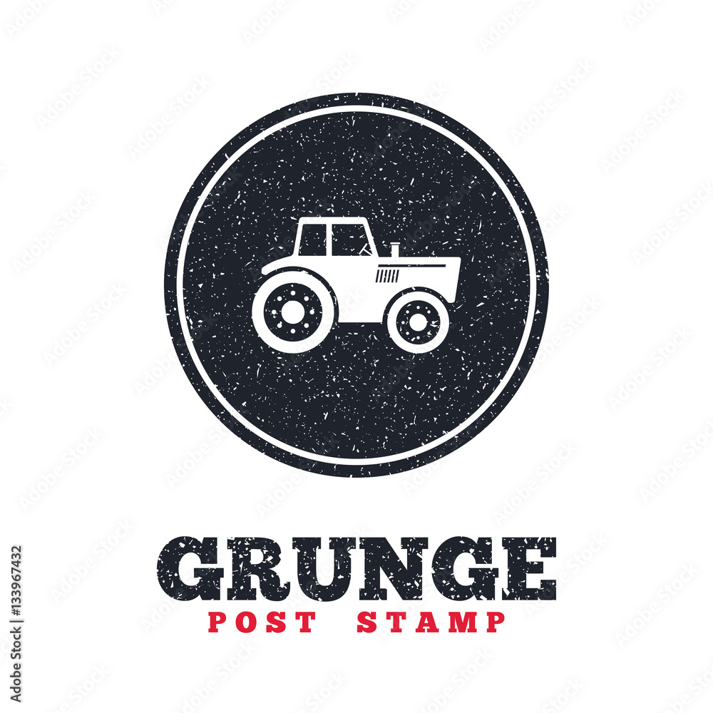 Tractor sign icon. Agricultural industry symbol. Tractor sign icon. Agricultural industry symbol.