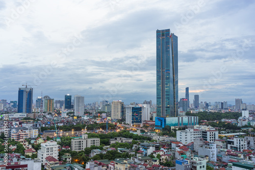 Φωτογραφία Aerial view of Hanoi cityscape at Lieu Giai street - Dao Tan street - Kim Ma street, Ba Dinh district