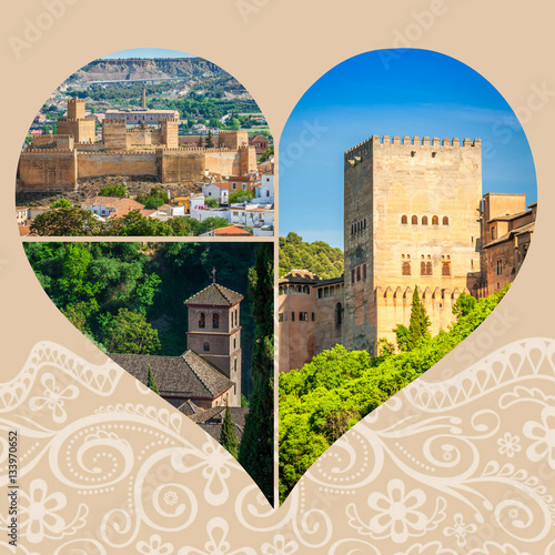 Collage of Granada,Spain  photo