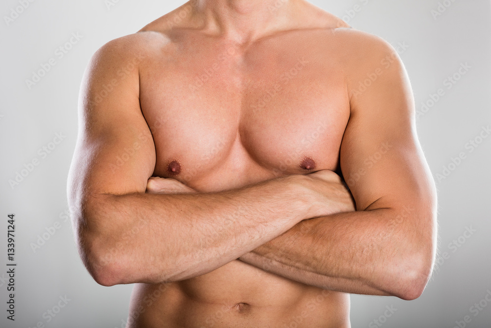 Fototapeta premium Man With Muscular Build