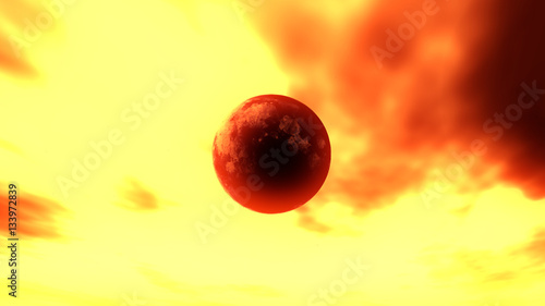 Fototapeta Naklejka Na Ścianę i Meble -  abstract planet fire